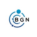 BGN letter logo design on white background. BGN creative initials letter logo concept. BGN letter design