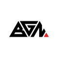 BGN triangle letter logo design with triangle shape. BGN triangle logo design monogram. BGN triangle vector logo template with red Royalty Free Stock Photo