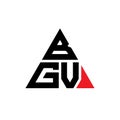 BGV triangle letter logo design with triangle shape. BGV triangle logo design monogram. BGV triangle vector logo template with red Royalty Free Stock Photo