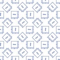 Vector Area of a Rectangle concept outline seamless pattern