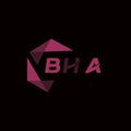 BHA creative minimalist letter logo. BHA unique vector initials alphabet letter logo design Royalty Free Stock Photo