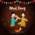 Banner design of happy bhai dooj