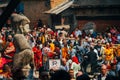 Locals gathering and celebrating Biska Jatra (Bisket Jatra) festival