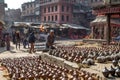 Pottery Square in Bhaktapur, Nepal Royalty Free Stock Photo