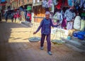 Man in shopping street of Bhaktapur, Nepal
