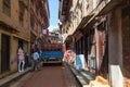 Street in Bhaktapur, ancient Newar city in the Kathmandu Valley.