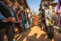 BHAKTAPUR, NEPAL - Unidentified children during Birthday celebration head of family