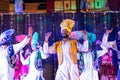 Punjabi male artist performing bhangra dance