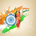 Bharat Mata (Mother India) for Indian Republic Day.