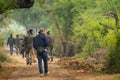 Bharatpur, Rajasthan / India - 14 December 2019 : nature lovers, bird photographers in search of migratory birds at keoladeo park