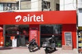 Bharti Airtel Shop Front. Airtel distributor storefront. Udaipur India - May 2020 MKF Royalty Free Stock Photo