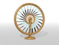 Bhaskara`s wheel. Perpetual motion machine. Perpetuum mobile. Physics.