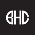BHC letter logo design on black background. BHC Royalty Free Stock Photo