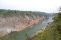 bhedaghat river gorge with marble cliffs Royalty Free Stock Photo