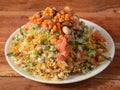 Bhel puri, a famous midday snack in india