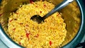 Bhel Puri is a savoury snack/Chaat item from India.