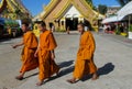 Buddhist young monk in Thailand temple wat