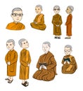 Bhikkhuni set are fully ordained Buddhist nun