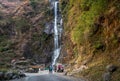 Bhim Nala waterfall of North Sikkim, India.