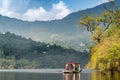 Bhimtal Lake near Nainital in Uttarakhand India Royalty Free Stock Photo