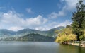 Bhimtal Lake near Nainital in Uttarakhand India Royalty Free Stock Photo