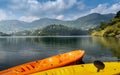 Bhimtal Lake near Nainital in Uttarakhand India Royalty Free Stock Photo