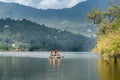 Bhimtal Lake near Nainital in Uttarakhand India Royalty Free Stock Photo