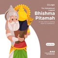 Banner design of mahabharat legend bhishma pitamah Royalty Free Stock Photo