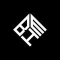 BHM letter logo design on black background. BHM creative initials letter logo concept. BHM letter design Royalty Free Stock Photo