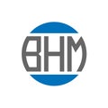 BHM letter logo design on white background. BHM creative initials circle logo concept. BHM letter design Royalty Free Stock Photo