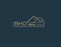 BHO Real Estate and Consultants Logo Design Vectors images. Luxury Real Estate Logo Design Royalty Free Stock Photo