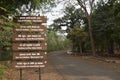 Sign Board of Routes at Manav Sangrahalaya Royalty Free Stock Photo