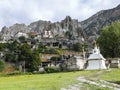 Bhraka village at morning, Nepal Royalty Free Stock Photo