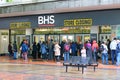 BHS closing down. Queuing for sale bargains. Royalty Free Stock Photo