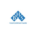 BHS letter logo design on WHITE background. BHS creative initials letter logo concept.
