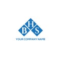 BHS letter logo design on WHITE background. BHS creative initials letter logo concept. BHS letter design