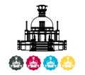 Bhubaneswar City - Shanti Stupa, Dhauligiri - Dhauli Hill - Icon Illustration