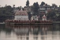 Reflection of a temple in Bindu Sagara lake in Bhubaneswar, Odisha, India