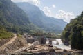 Hydropower plant construction site, Annapurna Region