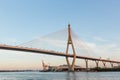 Bhumibol bridge above Chao praya river.