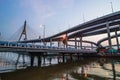 Bhumibol bridge at evening, Bangkok