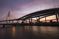 Bhumibol Bridge, Thailand Royalty Free Stock Photo