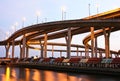 Bhumibol Bridge under twilight Royalty Free Stock Photo