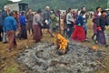 Bhutan, Bumthang, fire and smoke ceremony