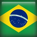 Brazil 3d Square Flag Vector Royalty Free Stock Photo