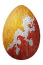 Bhutan Easter Egg, National flag egg Royalty Free Stock Photo