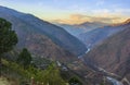 Bhutan eastern mountains near Trashigang - Eastern Bhutan Royalty Free Stock Photo