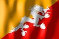 Bhutan - waving flag - 3D illustration