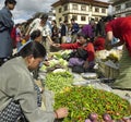 Bhutan - Food market - Town of Paro