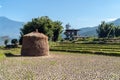 Picturesque agricultural landscape in rural Bhutan Royalty Free Stock Photo